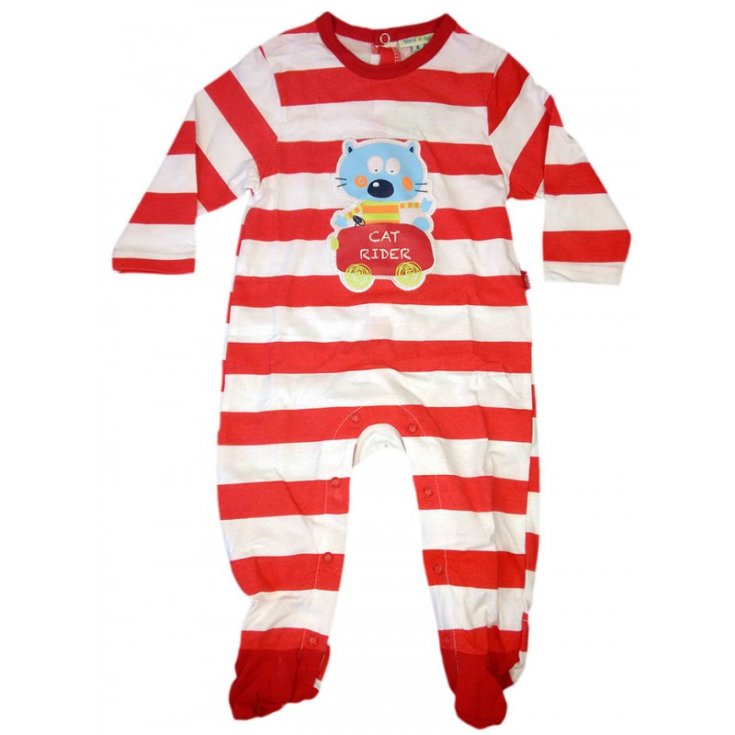 Yatsi white red 6 m newborn baby cotton onesie