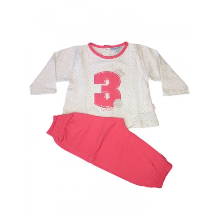 2pcs suit set, T-shirt and pants for newborn baby boy Yatsi fuchsia pink 6 m