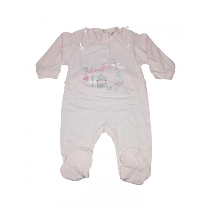 Will B pink baby girl cotton romper suit 6 - 9 m