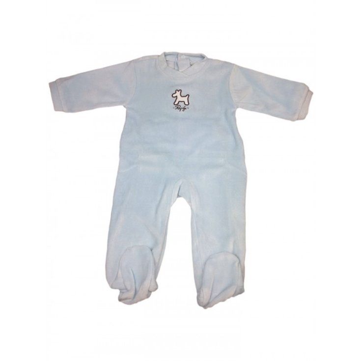 Rapife 6 Months Sky Blue Chenille Long Sleeve Romper