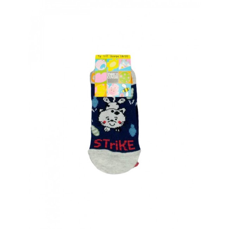 Short socks non-slip sock baby girl Coveri blue 18-20