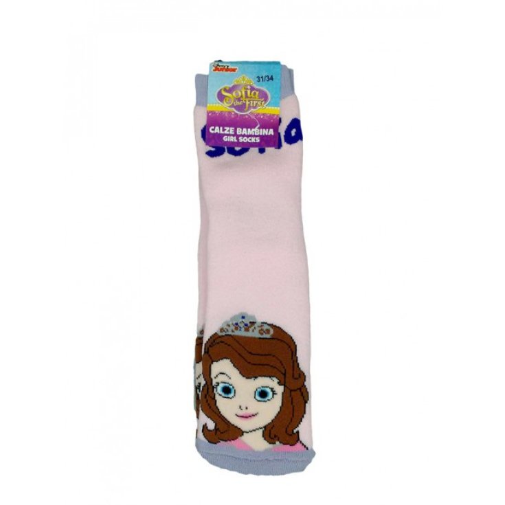 Short sock non-slip sock baby girl Disney Princess Sofia pink 31-34