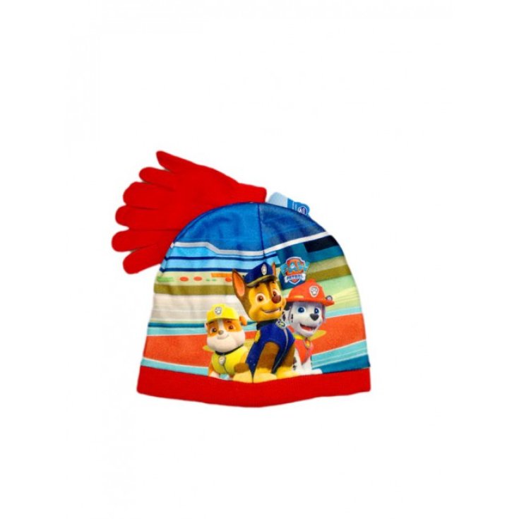 Set 2pcs hat hat gloves baby boy Paw Patrol red size 54