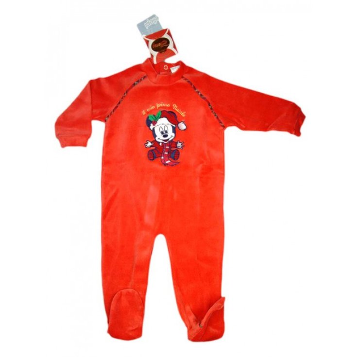 Jumpsuit Christmas chenille baby boy newborn Ellepi red 9 m