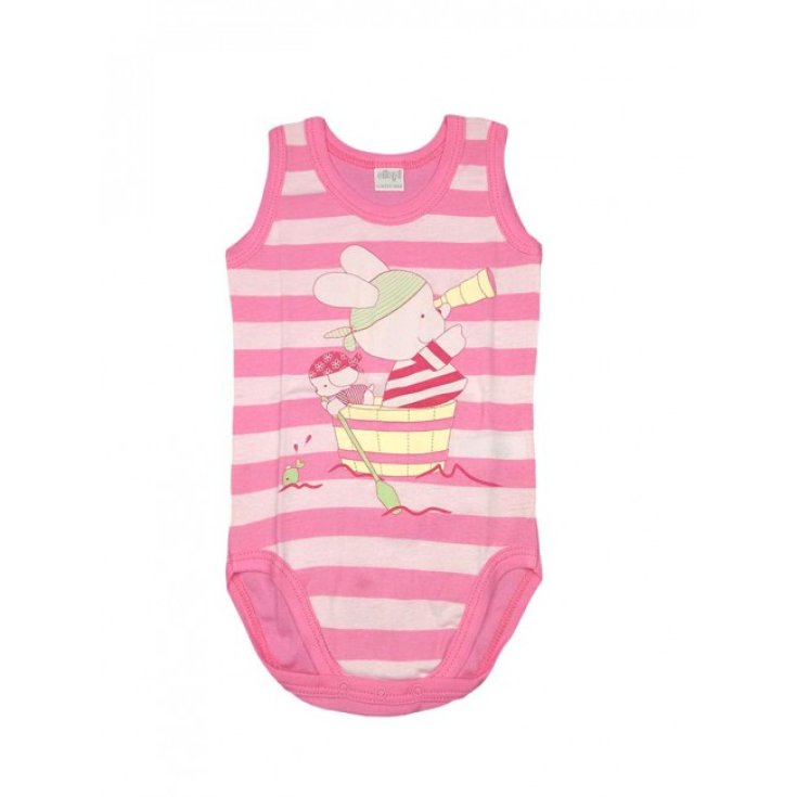 Bodino underwear newborn baby girl without sleeves Ellepi pink 6 m