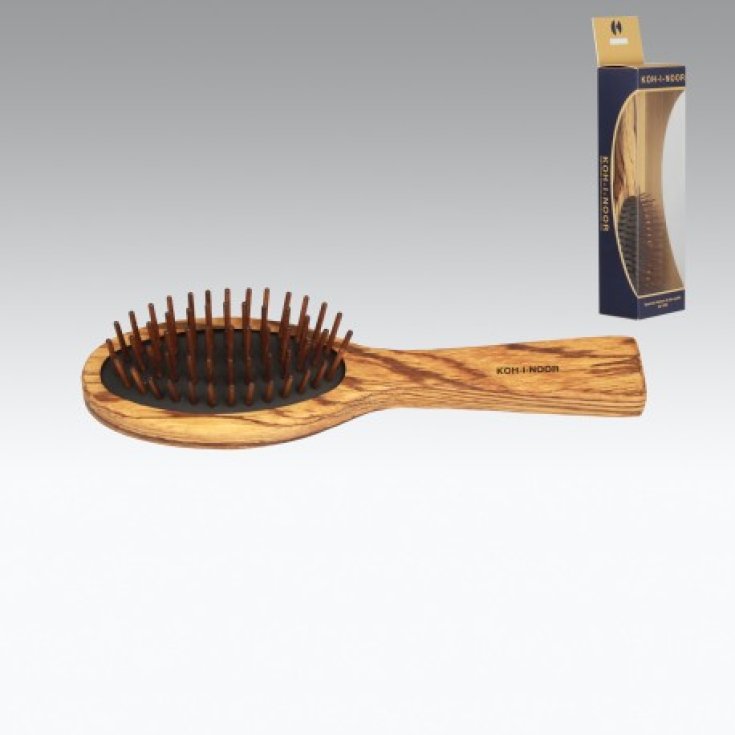 Koh-I-Noor Small Oval Pneumatic Brush In Zebrano Wood 681z