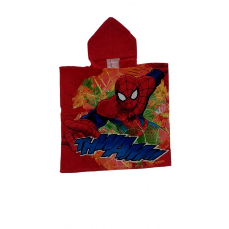 Poncho bathrobe beach towel child sponge spiderman Spiderman TU