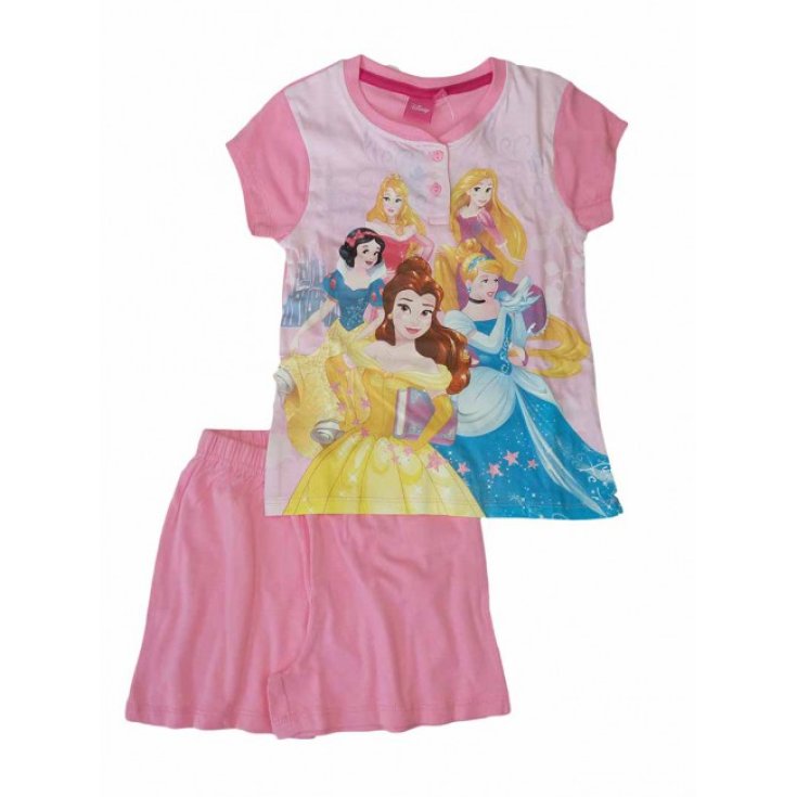 Pajamas t-shirt pants baby girl Disney Princesses white pink 7A