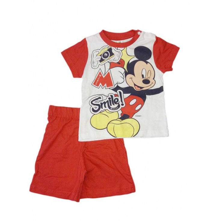 Pajamas jersey t-shirt shorts newborn Disney baby Mickey red 24 m