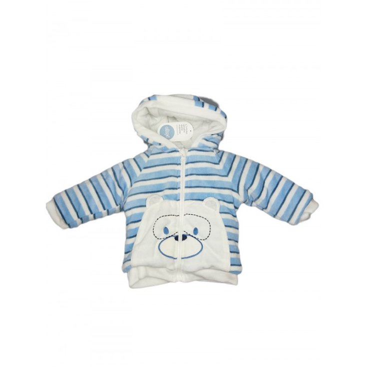 Chenille coat jacket for newborn baby Ellepi white sky 12 m