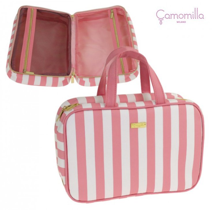 Camomilla Travel Beauty Bag Pink Stripes Ref. 27839 Camomilla Travel Beauty Bag Pink Stripes Ref. 27839