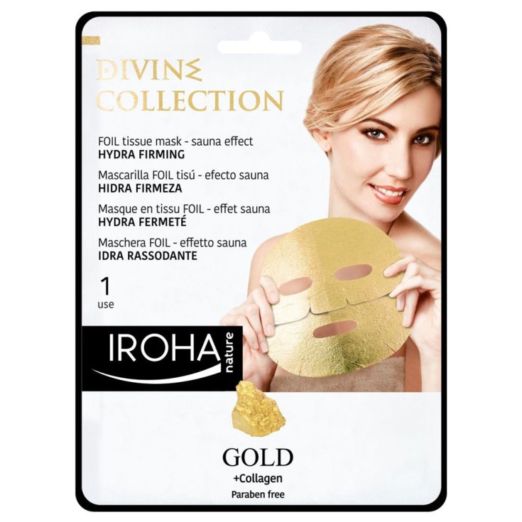 Iroha Nature Gold Foil Mask Sauna Hydra Firming Effect 1 Uses