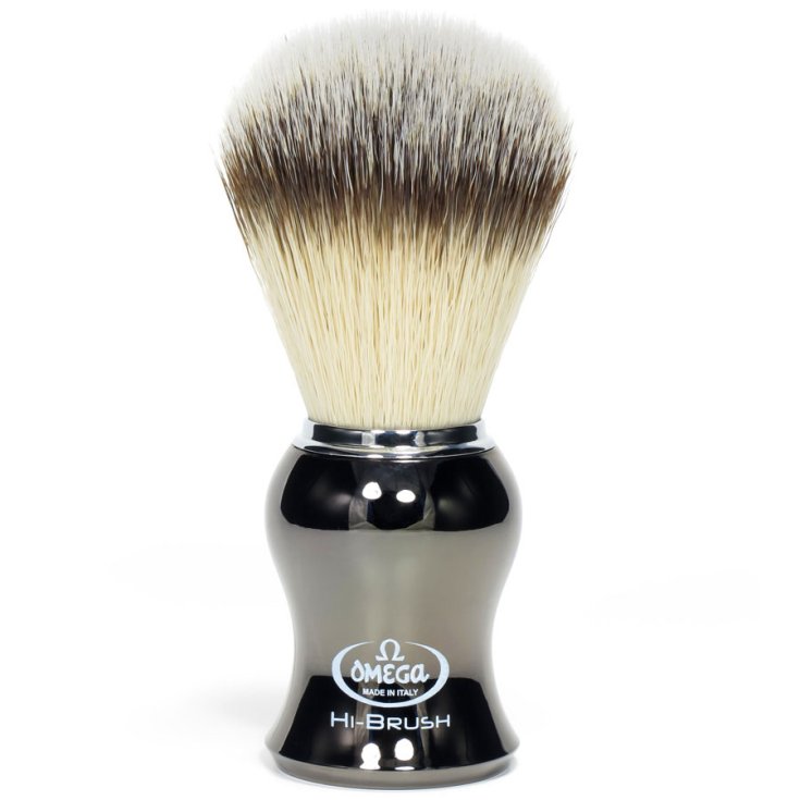 Omega Shaving Brush in Synthetic Fiber HI BRUSH Gunmetal Art. 46276