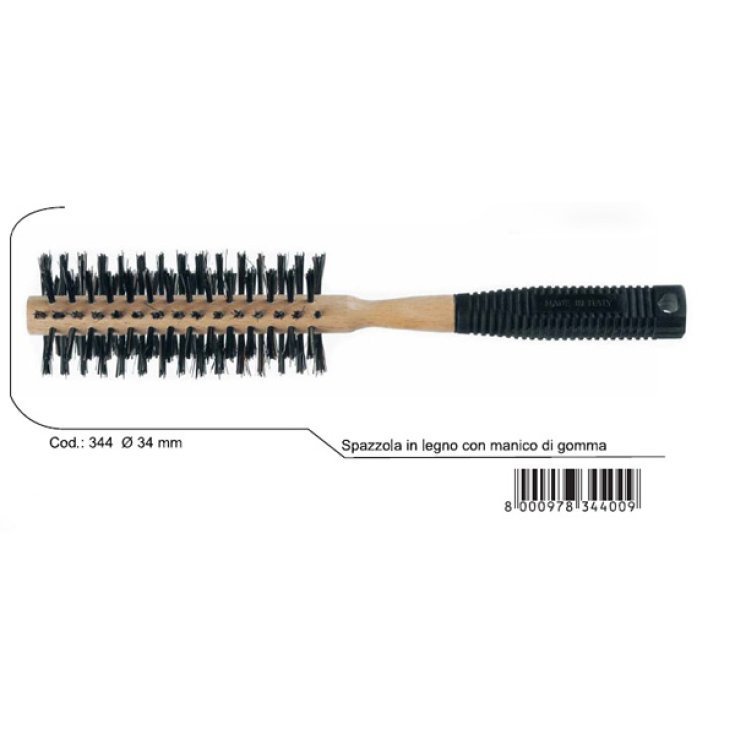 Guenzani superior brush in wood with rubber handle art.344