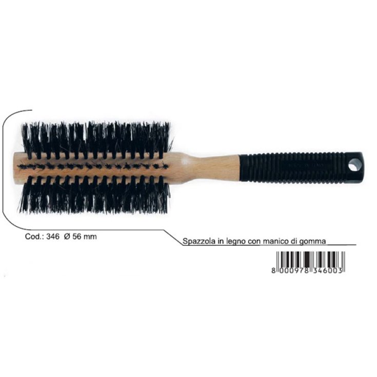 Guenzani superior wood brush with rubber handle art.346