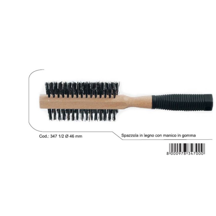 Guenzani superior wood brush with rubber handle art.347