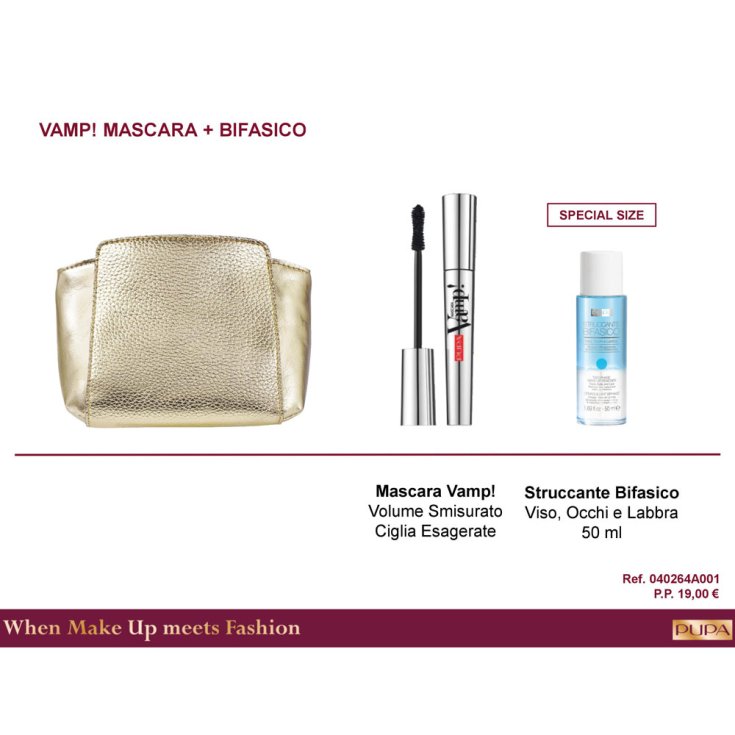 Box set 2018 Pupa Kit Vamp! Mascara & Biphasic Shimmer Ref. 0716 Box set 2018 Pupa Kit Vamp! Mascara & Biphasic Shimmer Ref. 0716