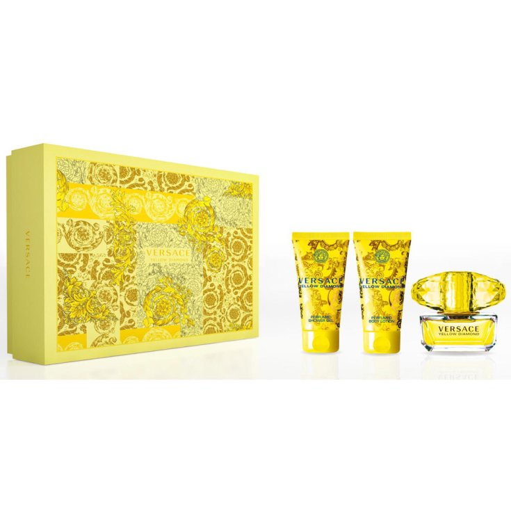 Versace Yellow Diamond Eau De Toilette Spray 50ml Set 3 Parts 2018