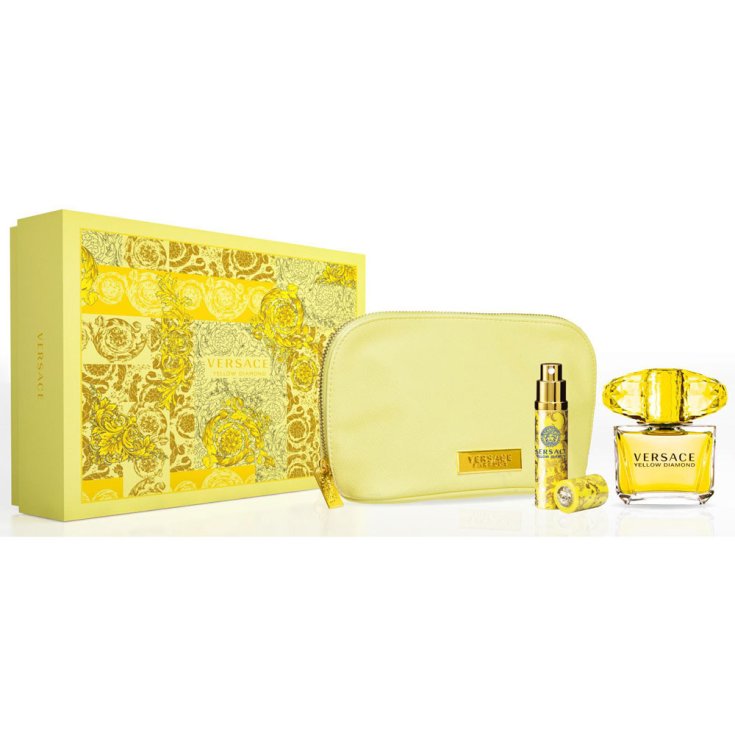 Versace Yellow Diamond Eau De Toilette Spray 90ml Set 3 Parts 2018