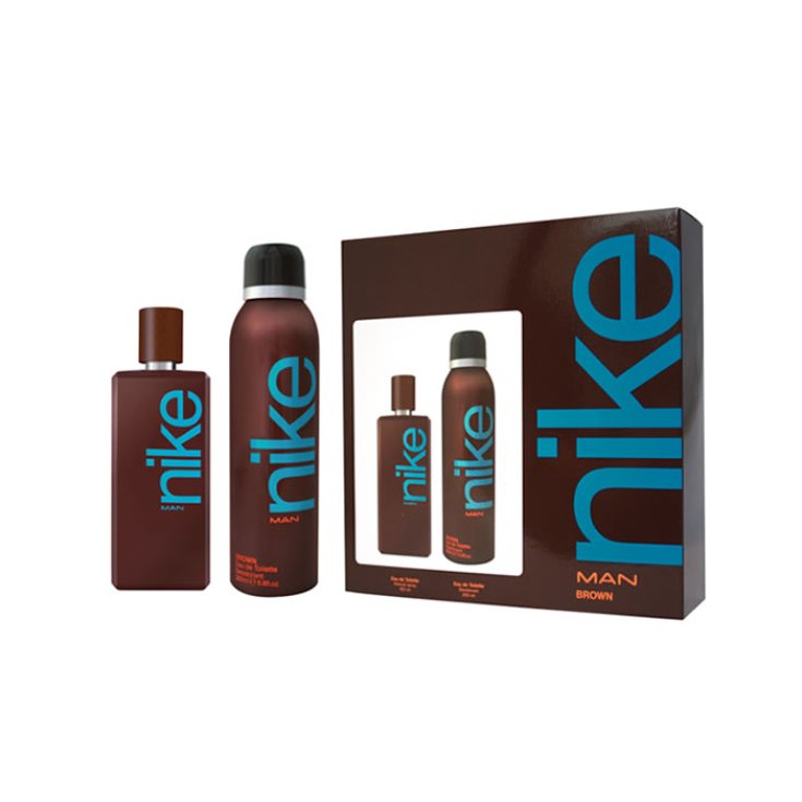 Nike Brown Eau De Toilette Spray 100ml Coffret 2 Parts