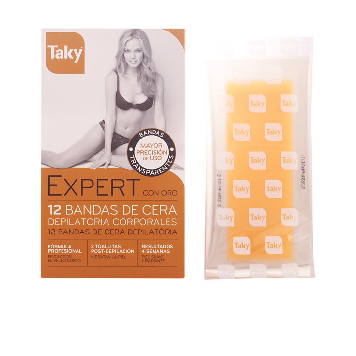 Taky Expert With Gold Bandas De Cera Corporales 12uds