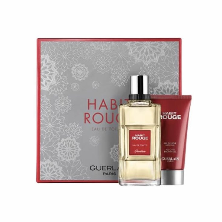 Guerlain Habit Rouge Eau De Toilette Spray 100ml Set 2 Parts Guerlain Habit Rouge Eau De Toilette Spray 100ml Set 2 Parts