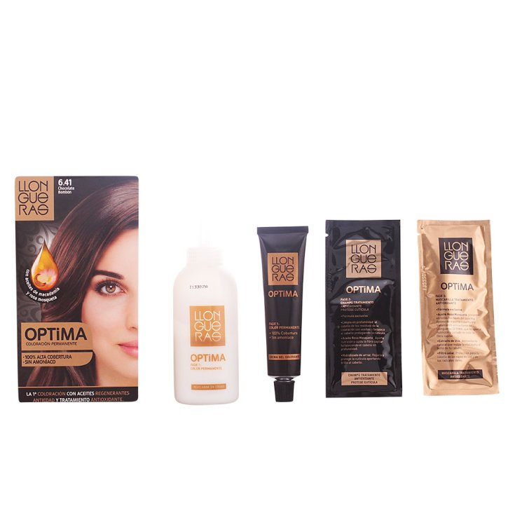 Llongueras Optima Permanent Hair Color Ammonia Free 6.41 Candy Chocolate