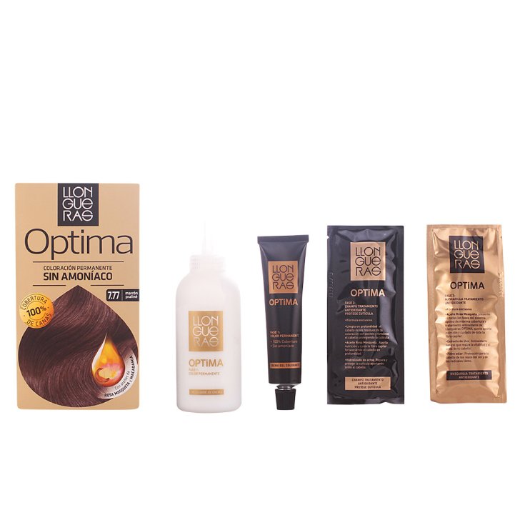 Llongueras Optima Permanent Hair Color Ammonia Free 7.77 Brown Praline