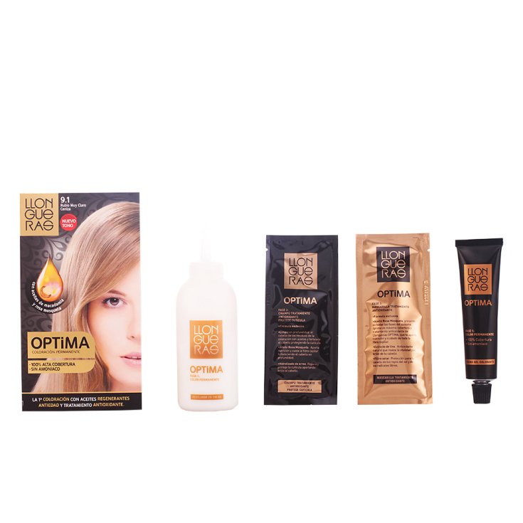 Llongueras Optima Permanent Hair Color Ammonia Free 9.1 Very Light Ash Blond