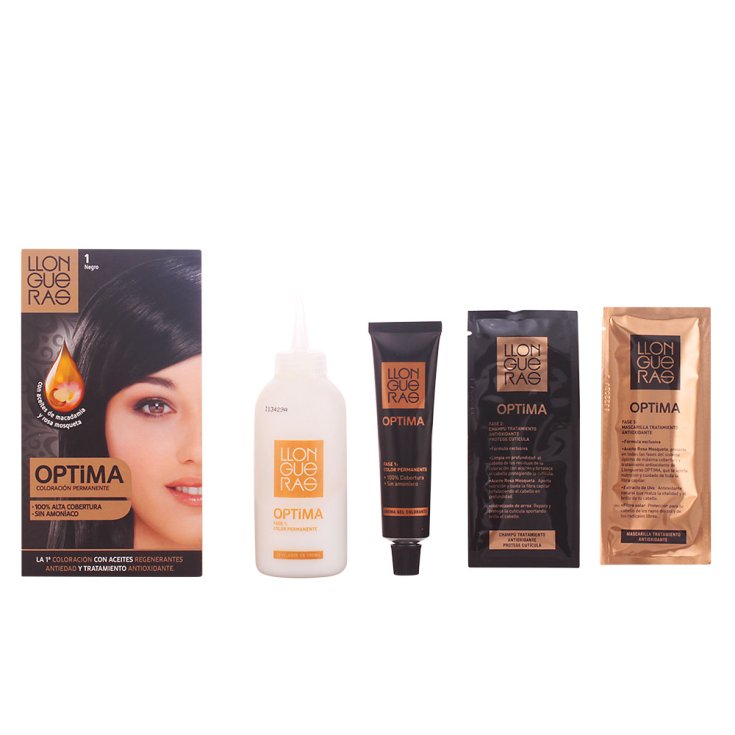 Llongueras Optima Permanent Hair Color Ammonia Free 1 Black