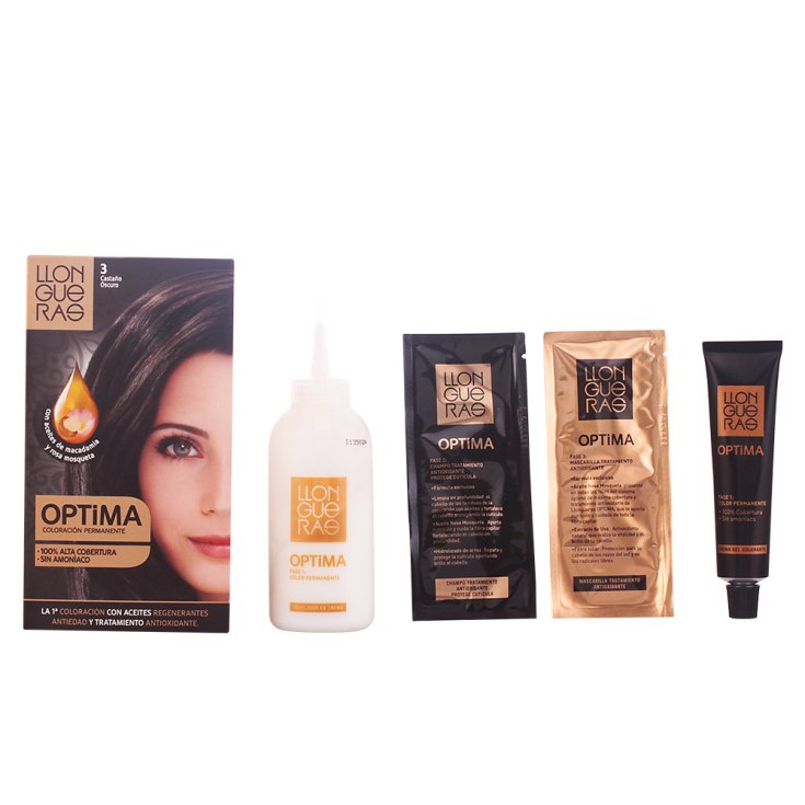 Llongueras Optima Permanent Hair Color Ammonia Free 3 Dark Brown