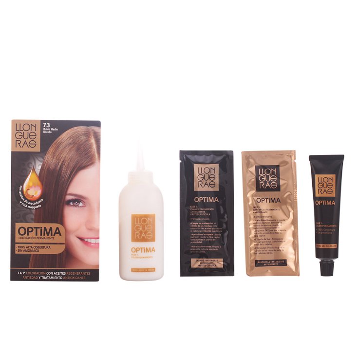 Llongueras Optima Permanent Hair Color Ammonia Free 7.3 Medium Golden Blond