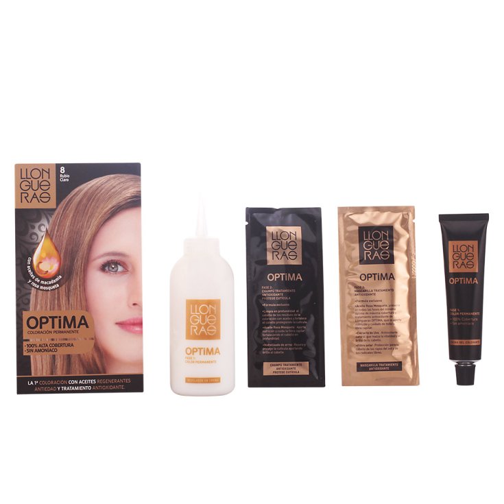 Llongueras Optima Permanent Hair Color Ammonia Free 8 Light Blond