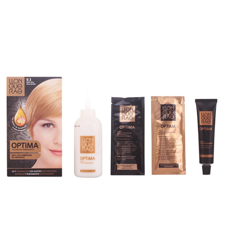 Llongueras Optima Permanent Hair Color Ammonia Free 9.3 Very Light Golden Blond