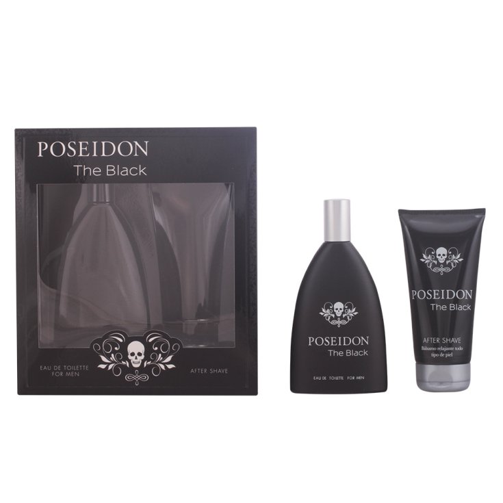 Instituto Español Posseidon The Black Men Eau De Toilette Spray 150ml Set 2 Parts