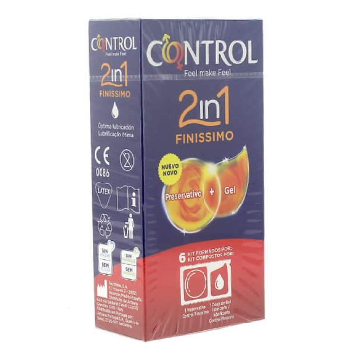 Control Duo Ls Control Duo Finissimo 2en1 Condom + Gel 6 Unidades