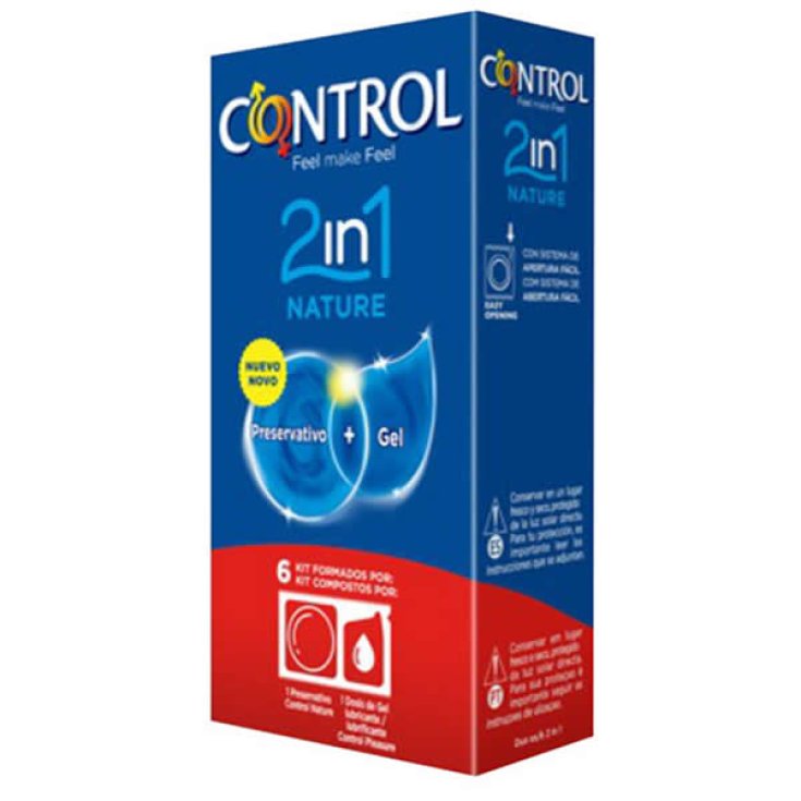 Control Duo Nature 2en1 Condom + Gel 6 Unidades Control Duo Nature 2en1 Condom + Gel 6 Unidades