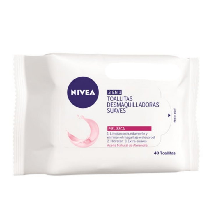 Nivea 3 En 1 Delicate Cleansing Wipes 40 Units