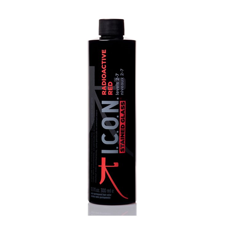 Icon Stained Glass Semi Permanent Color Radioactive Red 300ml