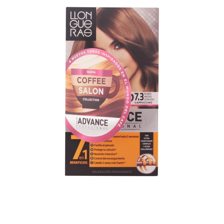 Llongueras Color Advance Coffee Salon Collection Hair Color 7.3 Medium Golden Blond