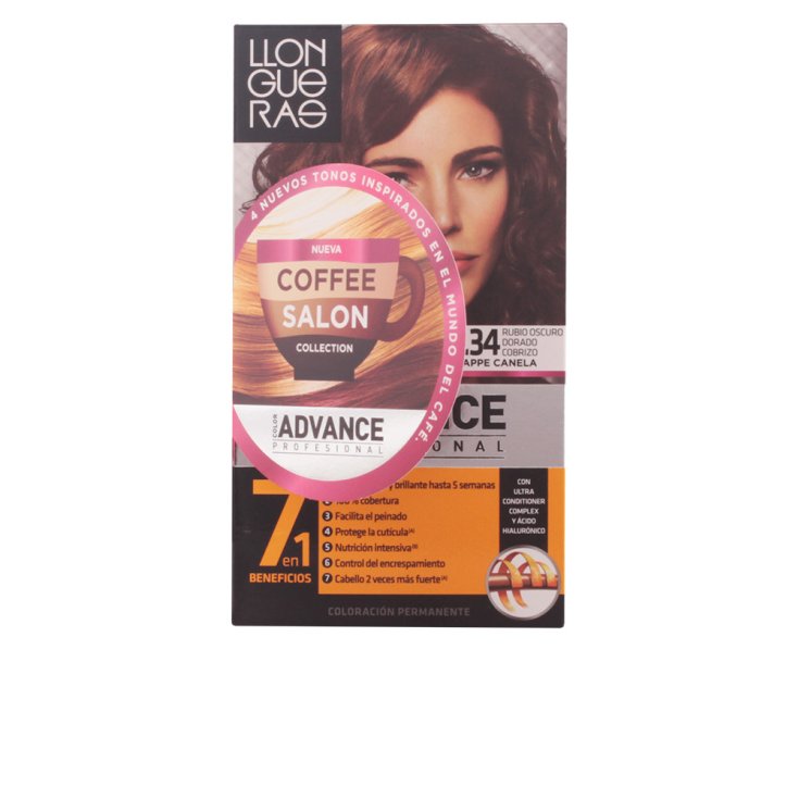 Llongueras Color Advance Coffee Salon Collection Hair Color 6.34 Dark Golden Copper Blond