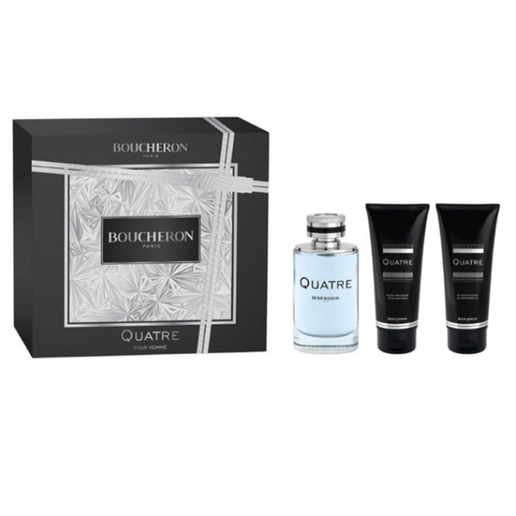 Boucheron Quatre Homme Eau De Toilette Spray 100ml Set 3 Parts