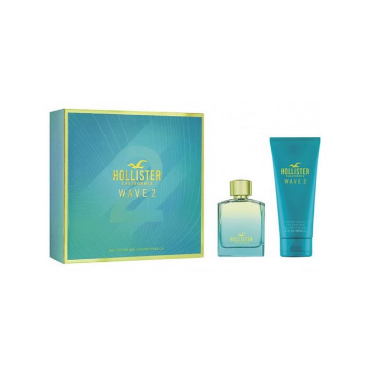 Hollister Wave 2 Him Eau De Toilette Spray 100ml Set 2 Parts 2018