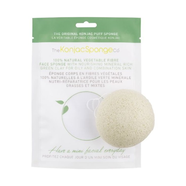 The Konjac Facial Puff Konjac Sponge Green Clay