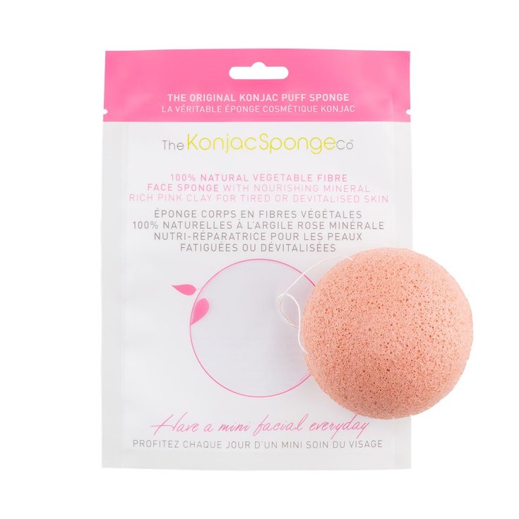 The Konjac Facial Puff Konjac Sponge Pink Clay