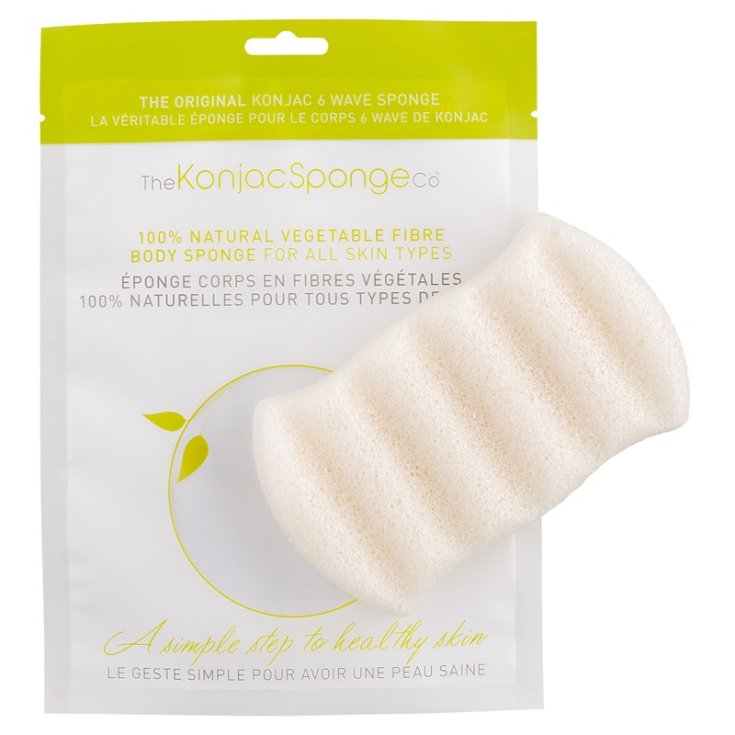 The Konjac 6 Wave Body Konjac Sponge Pure White