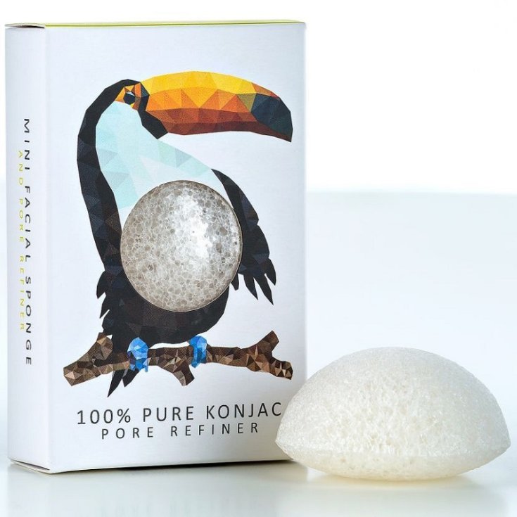 The Konjac Rainforest Toucan Pure Mini Face Puff