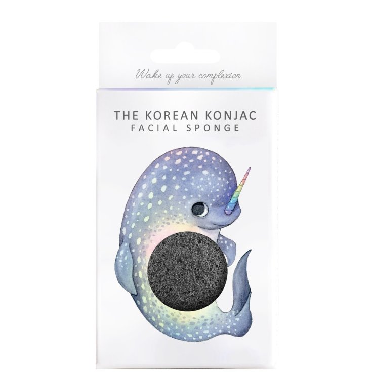 The Konjac Mythical Narwhal Box And Hook Bamboo Charcoal