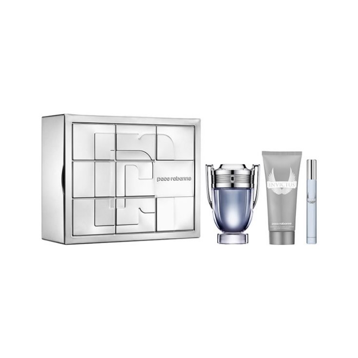 Paco Rabanne Invictus Eau De Toilette Spray 100ml Set 3 Parts 2018