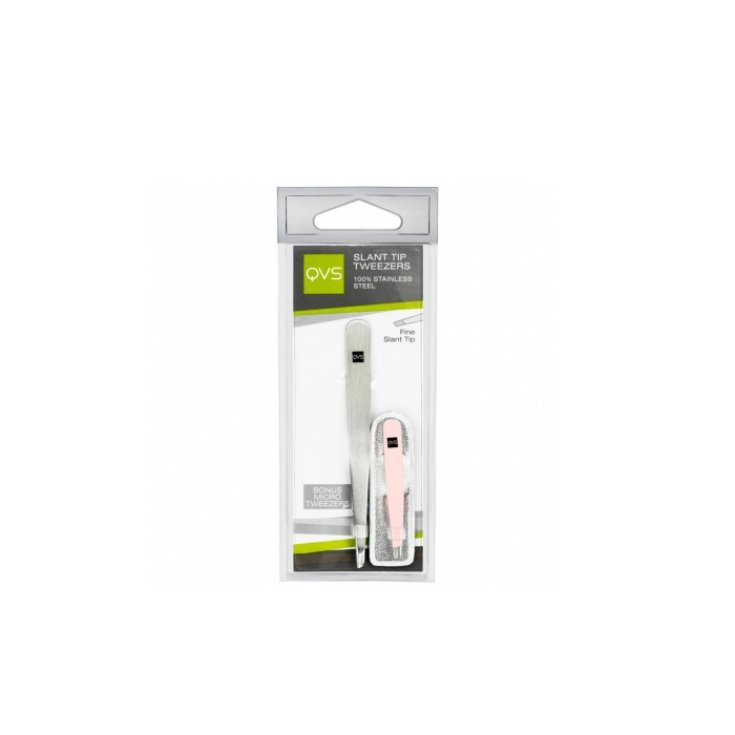 Qvs Tweezers With Oblique Tip + Mini Tweezers